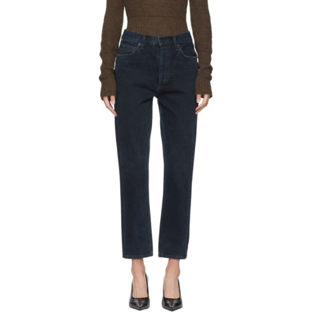 NWT Agolde Riley High Waisted Straight Crop Jeans